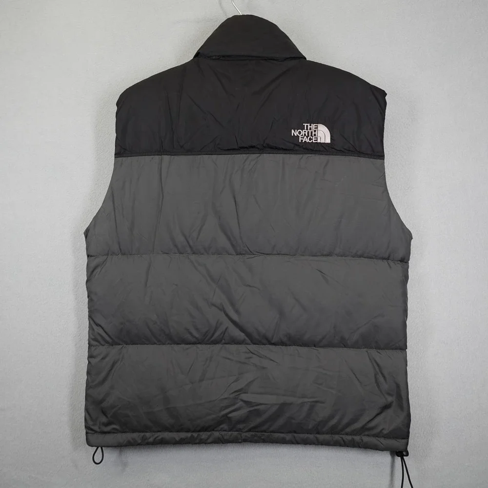 The North Face Puffer Vest Mens XL Gray Nuptse 700 Down Insulated Winter Vest